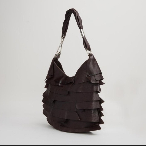 Y2K Yves Saint Laurent St. Tropez YSL Tom Ford Brown Leather Shoulder Handbag - Picture 6 of 17